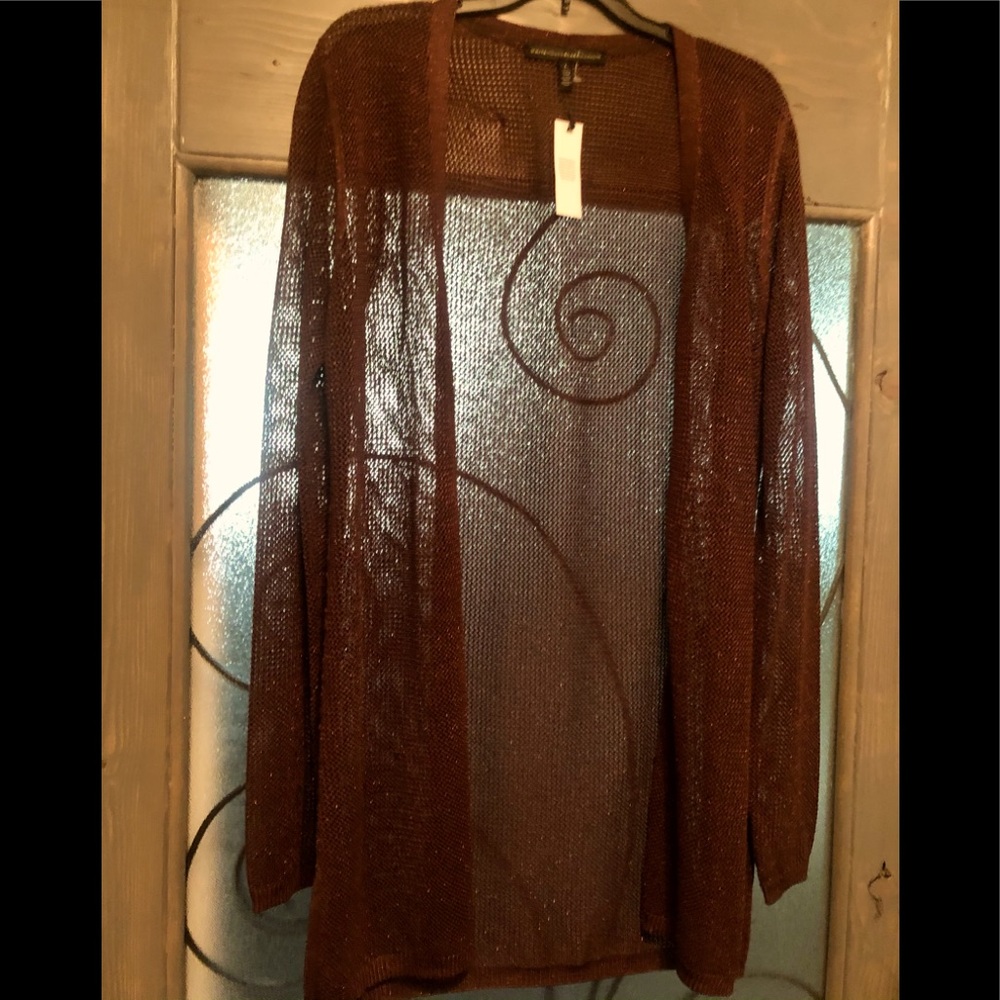 Cardigan with gold shimmer